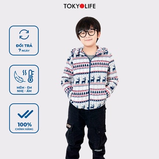 Áo Khoác Lông Cừu Nhân Tạo Cao Cấp, Siêu Ấm Trẻ em mũ liền TOKYOLIFE J1/I3FLJ504H