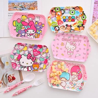 Dĩa Doremon - Hello Kitty hình chữ nhật