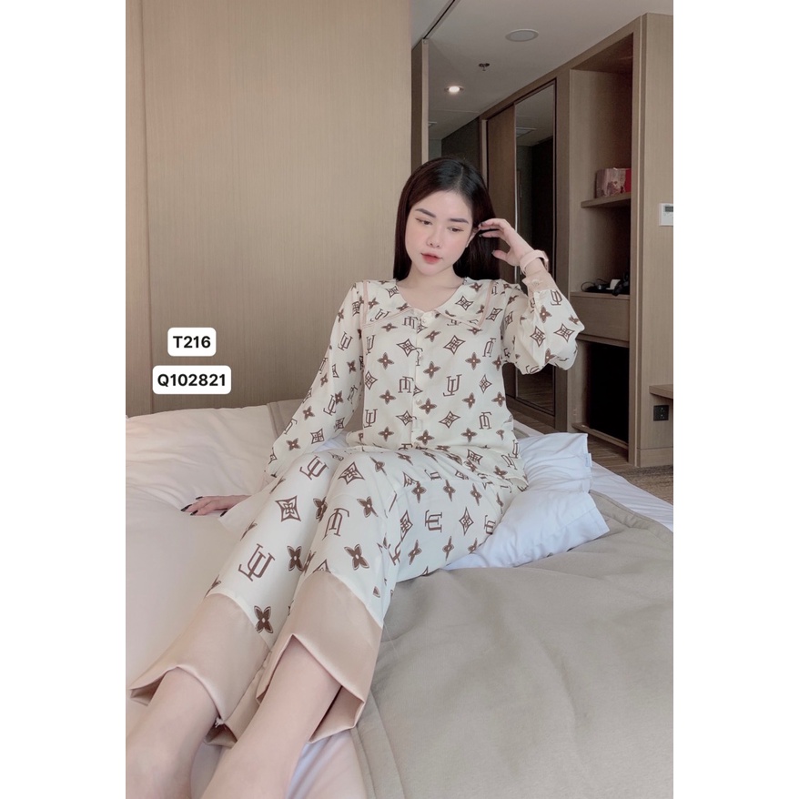 FREESHIP ĐỒ NGỦ TAY DÀI CHẤT LỤA MANGO