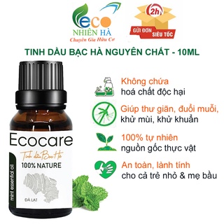 Tinh dầu ECOCARE 10ml, bạc hà nguyên chất, tinh dầu thơm phòng giúp giảm căng thẳng