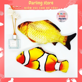 Đồ chơi con cá nhảy vỗ mông, cá nhồi bông nhảy điện thích thú cho bé Darling Store