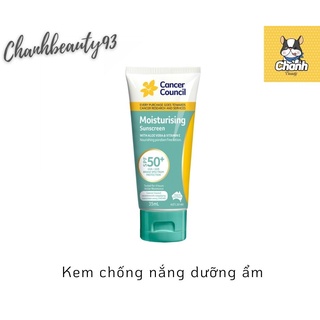 Cancer Council Moisturising With Aloe Vera &amp; Vitamin E - Kem chống nắng dưỡng ẩm SPF 50+