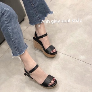 SD32 - Sandal xuồng quai ngang da lì VNXK cực xinh( ảnh thật,kèm video)