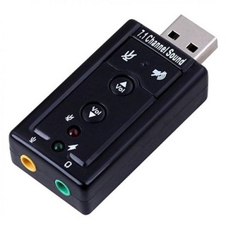 Usb ra sound 7.1--3D ra 2 lỗ màu đen loại xịn