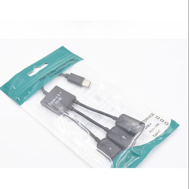 Cáp Type C OTG 3 in 1