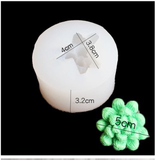 Khuôn Silicone Xương Rồng Sen Đá Nhụy Nở 3 Tầng 5.3 Cm