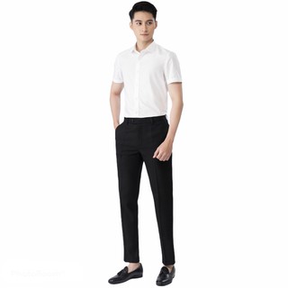 Quần âu nam ADINO, quần đen co dãn ôm ống côn vải chống nhăn cao cấp không bai, xù