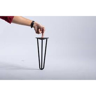 Chân bàn hairpin loại 3 Thanh sắt cao 30cm| Chân sắt lắp ghế decor sắt Hải Phong