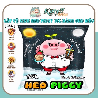 Cát vệ sinh Heo Piggy 15L dành cho mèo đến từ Maneki Neko, cát mèo vón tốt, khử mùi, ít bùi - Kitty Pet Shop BMT