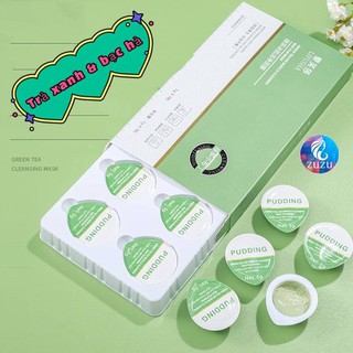 Mặt Nạ Bùn Trà Xanh Làm Sạch Mụn Đầu Đen Kiềm Dầu Làm Sáng Da hộp 7 hũ