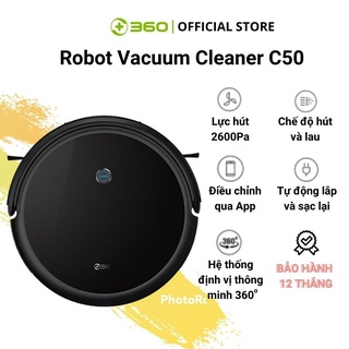 Robot hút bụi gia đình lau nhà thông minh Qihoo 360 C50 - Hàng Chính Hãng