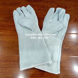 Găng tay da thợ hàn 2 lớp có lót trong (loại dài)