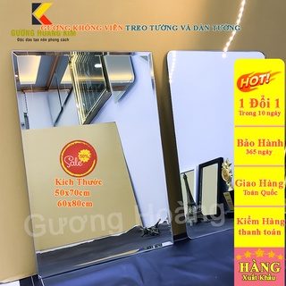 Gương treo tường dán tường nhà tắm phòng wc giá rẻ kích thước 50x70 và 60x80cm tặng đồ treo- guonghoangkim mirror hk5002
