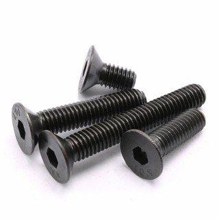Ốc đầu bằng 5 ly đen M5X8 M5X10 M5X15 M5X20 M5X25 M5X30 đầu bằng khóa lục giác - flat screw