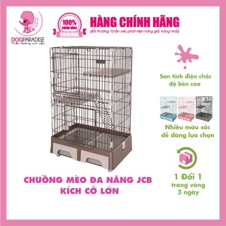 Chuồng mèo đa năng JCB 3 tầng kích thước lớn cạnh thép sơn tĩnh điện độ bền cao - Dog Paradise