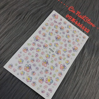 Sticker dán móng tay nail HÌNH HOA F