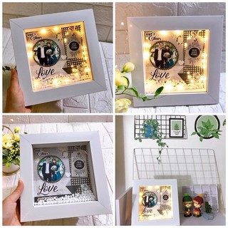 Khung ảnh 3D - khung ảnh nổi lòng khung 15x15cm dáng hộp ( cả khung 21x21)