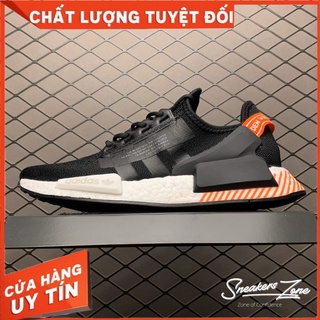 (FREESHIP+HỘP+QUÀ) Giày Thể Thao Nam Nữ Sneakers NMD R1 V2 Đen Đế Trắng Cổ Chun Cực Phong Cách Cho Nam Nữ Sneakers World