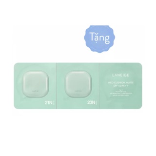[HB gift] Phấn Nước Che Phủ Mịn Lì 24H LANEIGE NEO Cushion New Generation Makeup Laneige _Matte blister No 21N&amp;23N_ 2gx2
