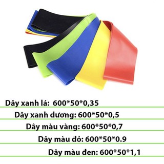 Bộ 5 dây đàn hồi mini band tập mông chân  ❤️ siêu HOT [Tặng túi đựng]