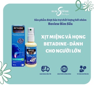 Chính hãng - Xịt miệng và họng Betadine - dành cho bé từ 3 tuổi trở lên 50ml