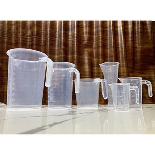 Giá sỉ Ca cốc ly đong nhựa đinh lượng pha chế chia vạch 100ml - 250ml - 500ml - 1000ml (chất dày, bền, đẹp)