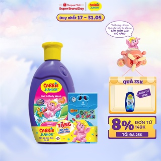 Sữa Tắm Gội cho bé Carrie Junior hương Cherry 280g - Tặng Bút Màu