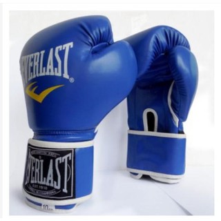 Găng tay boxing chuyên dụng cho dân đấm bốc EVERLAST màu xanh