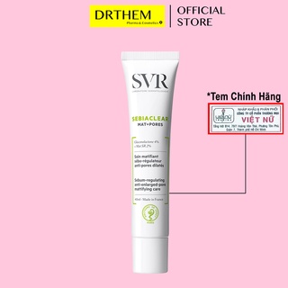 Kem Dưỡng SVR Sebiaclear Mat+Pores 40ml Làm Giảm Mụn, Thông Thoáng Lỗ Chân Lông và Giúp Loại Bỏ Dầu Cho Da