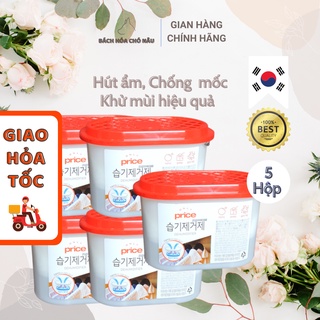 COMBO 5 Hộp Hút Ẩm Hàn Quốc LOTTE ONLY PRICE [ Chống Ẩm Mốc Tủ Quần Áo,Phòng Làm Việc]