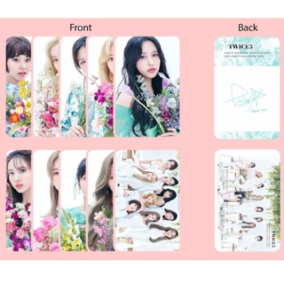 Set 10 card thẻ nhựa TWICE - Twice3 Japan in 2 mặt bo góc có chữ ký