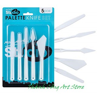 [TC Art Store] Bộ Bay nhựa Pallete MONT MARTE - MAPK0001_V02 (Palette Knife Set 5 Pce) - Xuất xứ Úc