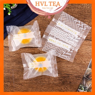 Bao bì đựng trà túi, bánh kẹo Hoạ Tiết Chiếc Lá, hàn nhiệt, 100 túi/sp - HVL TEA