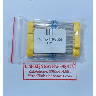 [ Gói 100 Con ] Trở 1/4W 301 Ôm