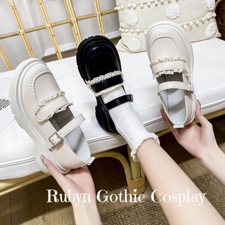 [SẴN] ✨Giày Lolita phối ren siêu xinh đế cao 5cm ( màu Trắng và Đen ) size 35 - 40