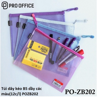 Túi dây kéo đựng tài liệu Pro Office ZB101 / ZB102 / ZB202 / ZB301 – có quai xách – loại dày – vpp Diệp Lạc (sỉ/lẻ)