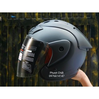 Mũ bảo hiểm 3/4 đầu có kính Bopa cam,Asia M115,Asia M168