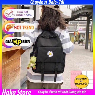 Balo thời trang Hàn Quốc hot trend hoa cúc chống thấm nước vừa laptop 14inch,A4