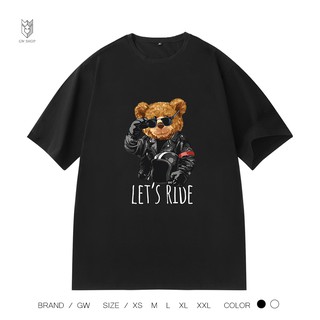 Áo Thun unisex nam nữ in Gấu LEST RIDE, áo ngắn tay cotton dày mịn co dãn 4 chiều – GW Shop