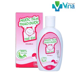 Nước tắm thảo dược trẻ em Rosabela - Ngăn ngừa rôm sảy, mẫn ngứa, hăm tả