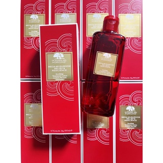 TONER NẤM ORIGINS MEGA-MUSHROOM SKIN RELIEF SOOTHING TREATMENT LOTION 200ml (chai thuỷ tinh đỏ)
