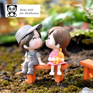 02 búp bê tình nhân nhân trang trí nhà búp bê, tiểu cảnh minidoll