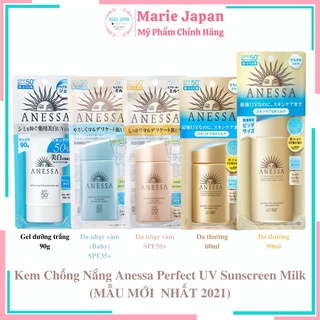 Kem Chống Nắng Anessa Perfect UV Sunscreen Milk (MẪU MỚI  NHẤT 2021)