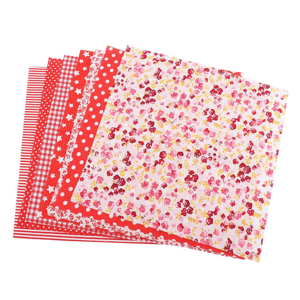 Set 7 miếng vải cotton 25 * 25cm in họa tiết dễ thương dùng để may vá