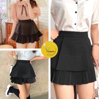 Chân váy 2 tầng dáng ngắn lưng cạp cao xếp ly xòe đẹp thời trang VINTAGE - VIETVENUS