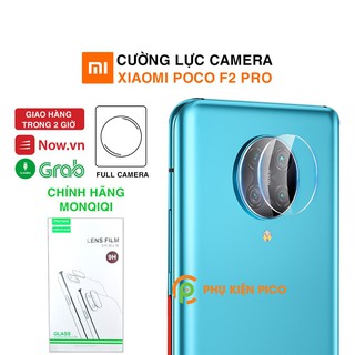 Cường lực camera Poco F2 Pro chính hãng Monqiqi độ cứng 9H trong suốt bộ 2 chiếc - Dán camera Xiaomi Poco F2 Pro