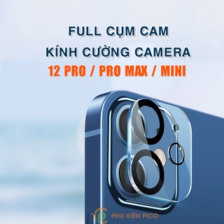 Cường lực camera Iphone 12 bảo vệ cụm camera độ cứng 9H chống trầy xước, va đập - Dán camera Iphone 12