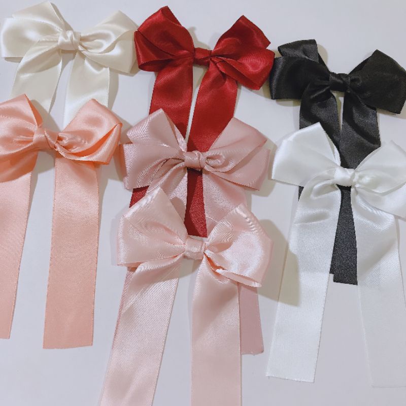 Kẹp tóc nơ lụa satin cao cấp