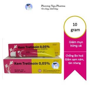 Kem tretinoin 0,05% da đẹp mịn màng tuýp 10g