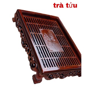 Bộ khay trà giả gỗ( kiểu nan tre bền đẹp)